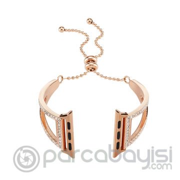 Ally Apple Watch 7-8 41mm 6-5-4 40mm Elmas İşlemeli Bileklik Kordon 3-2-1 38mm
