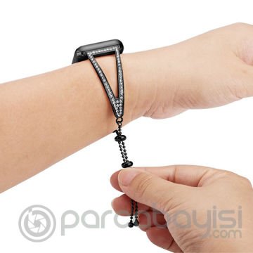 Ally Apple Watch 7-8 41mm 6-5-4 40mm Elmas İşlemeli Bileklik Kordon 3-2-1 38mm