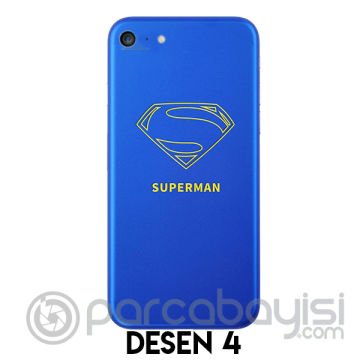 İPhone 7 Plus-İPhone 8 Plus Desenli Telefon Kaplaması Arka Sticker