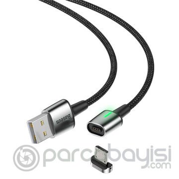 Baseus Zinc Magnetic Usb Kablo Şarj Android Mikro Başlık 2Metre 1.5A