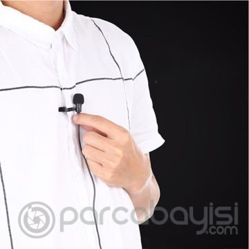 PULUZ Type-C Profesyonel Telefon Youtuber Yaka Mikrofonu 1.5m