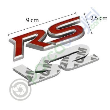 Rs Metal 3D Logo Amblem Sticker Kırmızı