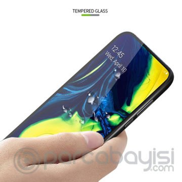 Ally Samsung Galaxy A80-A90 3D Full Kırılmaz Cam Ekran Koruyucu