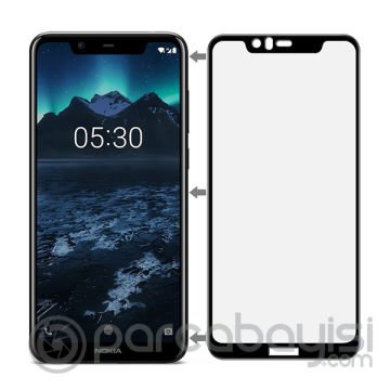 Nokia 5.1 Plus - X5 3D Full Kaplama Kırılmaz Cam Ekran Koruyucu