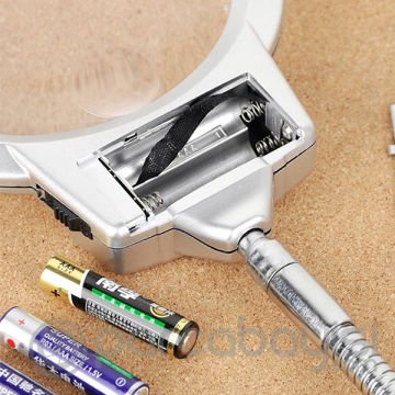 MG15122 LED Işıklı Masa Mandal Tutuclu Oynar Başlıklı Büyüteç 90mm