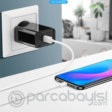 KUULAA Usb Type C to Type-C PD 60W QC4.0 Hızlı Şarj Kablosu 1 Metre