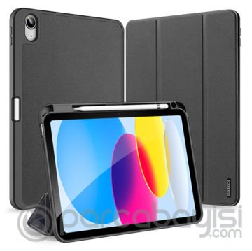 Dux Ducis iPad 10.2 2022 Kılıf Domo Series Kalem Bölmeli Mıknatıslı Standlı Kapaklı Kılıf