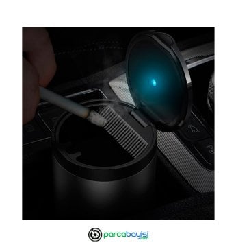 Baseus Led Işıklı Taşınabilir Araba Küllük-Kül tablası