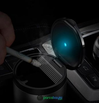 Baseus Led Işıklı Taşınabilir Araba Küllük-Kül tablası