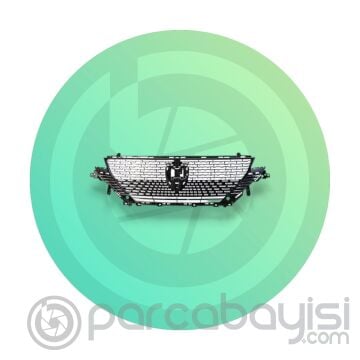 308  PEUGEOT TAMPON IZGARASI ÖN PARLAK SİYAH 2 SENSÖRLÜ KROMLU  | P3-30821B-P1C | 16819720XU||