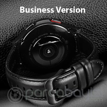 Dux Ducis SM Galaxy Watch 22MM-Huawei GT3-GT3 Pro 46MM-Magic 2 46MM için Business Deri Kayış Kordon