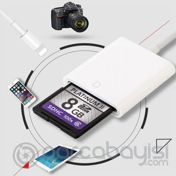 İPhone-İPad Lightning To SD Kart Hafıza Kart Adaptörü NK105