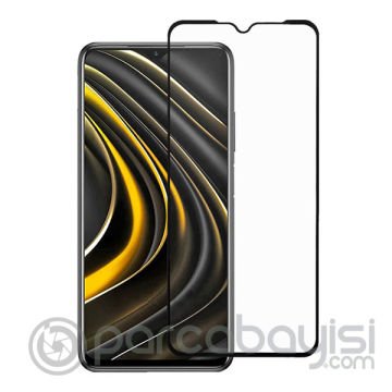 Xiaomi POCO M3 Full Glue Tempered Full Cam Ekran Koruyucu