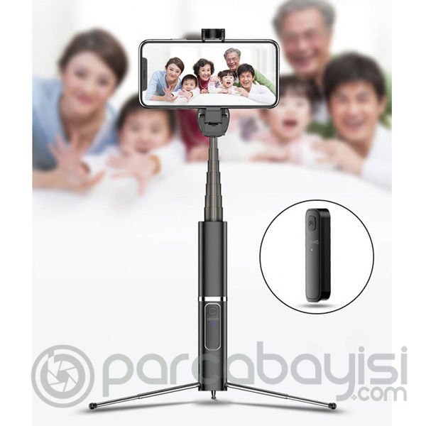 USAMS US-ZB064 Phantom Bluetooth Selfie-Özçekim Tripod Çubuğu