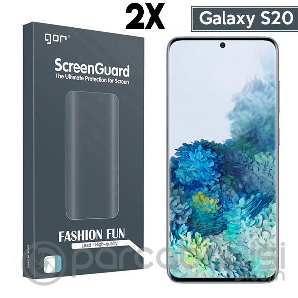 GOR Samsung Galaxy S20 3D Kavisli Full Ekran Koruyucu 2 Adet Set