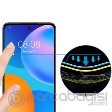 Huawei P Smart 2021 Full Glue Tempered Cam Ekran Koruyucu