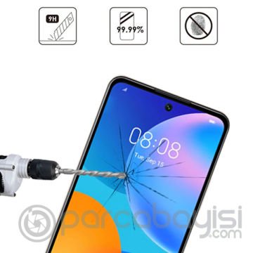Huawei P Smart 2021 Full Glue Tempered Cam Ekran Koruyucu