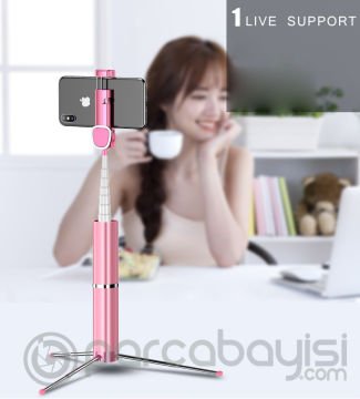 USAMS US-ZB064 Phantom Bluetooth Selfie-Özçekim Tripod Çubuğu