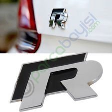R Logo Metal 3D Amblem Orjinal Style Siyah