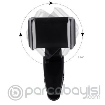 Ally PE-Z01 360 Derece Dönen Araba Güneşlik  Cep Telefonu Tutucu