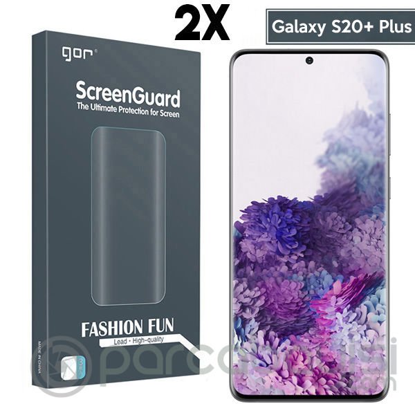 GOR SM Galaxy S20 Plus 3D Kavisli Full Ekran Koruyucu 2 Adet Set