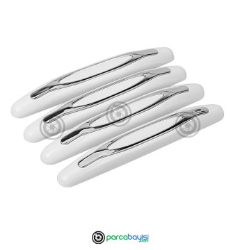 Araç 4 Parça Kapı Anti Scratch Çizik Önleyici Tampon Koruma Beyaz