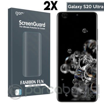 GOR SM Galaxy S20 Ultra 3D Kavisli Full Ekran Koruyucu 2 Adet Set