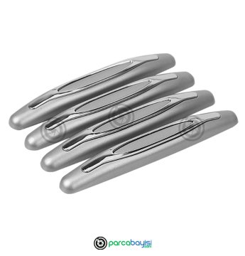 Araç 4 Parça Kapı Anti Scratch Çizik Önleyici Tampon Koruma Gümüş