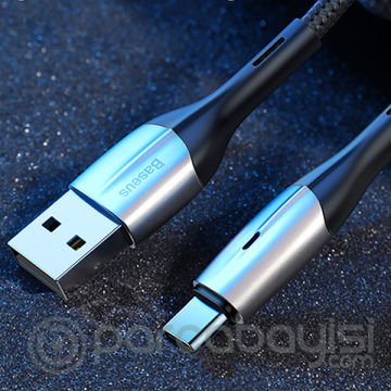 Baseus Horizontal USB Type-C 3A Sinyal Işıklı Hızlı Şarj ve Data Kablosu 1Metre