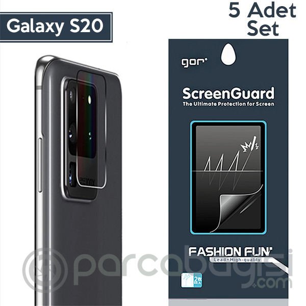 GOR Samsung Galaxy S20  Kamera Lens Koruyucu 5 Adet
