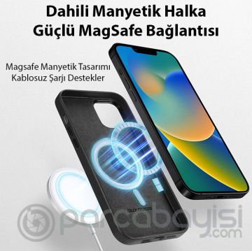 Dux Ducis Grit Series iPhone 14 6.1inç Premium MagSafe Uyumlu Kılıf