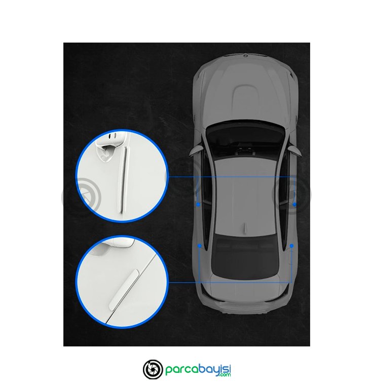 Baseus Universal Kapı Anti Scratch Çizik Önleyici Tampon Koruma 4 Adet