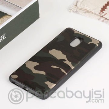 Galaxy J5 Pro J5 2017 J530 Kamuflaj Darbe Emici Silikon Kılıf