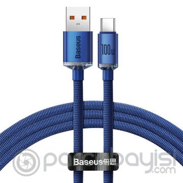 Baseus Crystal Shine 100W USB to Type-C Hızlı Şarj Kablo 1.2 mt