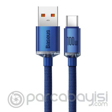 Baseus Crystal Shine 100W USB to Type-C Hızlı Şarj Kablo 1.2 mt