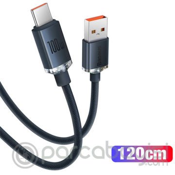 Baseus Crystal Shine 100W USB to Type-C Hızlı Şarj Kablo 1.2 mt