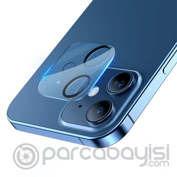 BASEUS iPhone 12 6.1 3D Full Kaplama Kamera Koruyucu Cam 2 Adet Set