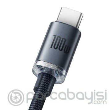 Baseus Crystal Shine 100W USB to Type-C Hızlı Şarj Kablo 2 mt