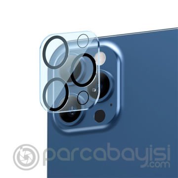 BASEUS iPhone 12 Pro 6.1 3D Full Kaplama Kamera Koruyucu Cam 2 Adet Set