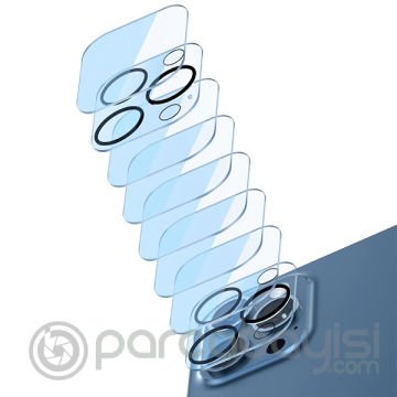 BASEUS iPhone 12 Pro 6.1 3D Full Kaplama Kamera Koruyucu Cam 2 Adet Set