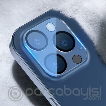 BASEUS iPhone 12 Pro 6.1 3D Full Kaplama Kamera Koruyucu Cam 2 Adet Set
