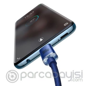 Baseus Crystal Shine 100W Type-C to Type-C Hızlı Şarj Kablo 1.2 mt