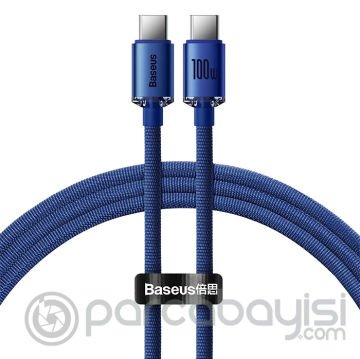 Baseus Crystal Shine 100W Type-C to Type-C Hızlı Şarj Kablo 1.2 mt