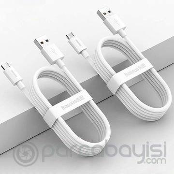 BASEUS Simple Wisdom Mikro USB Şarj Kablosu 2 Adet Set 150cm