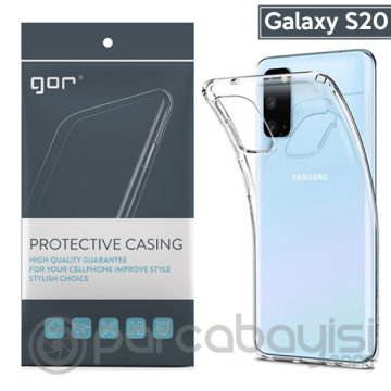 GOR Samsung Galaxy S20 Kamera Korumalı Ultra Slim Silikon Kılıf