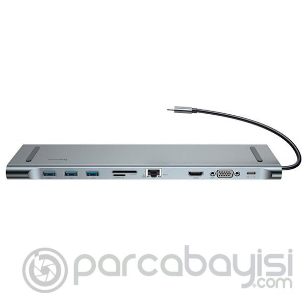 Baseus 11in1 Enjoyment Series Type-C Notebook Hub (PD-HDMI-VGA-RJ45-SD-USB*3) Adaptör Çoklayıcı
