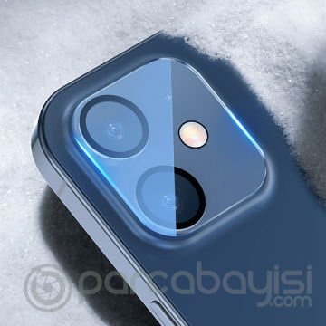 BASEUS iPhone 12 Mini 5.4 3D Full Kaplama Kamera Koruyucu Cam 2 Adet Set