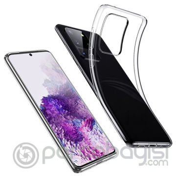 GOR Samsung Galaxy S20 Ultra Kamera Korumalı Ultra Slim Silikon Kılıf