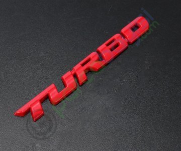Turbo Metal Paslanmaz Dekoratif Amblem Kırmızı