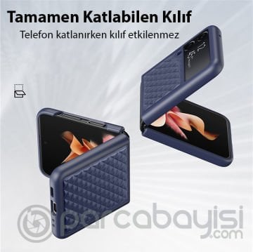 Dux Ducis Venice Series Samsung Galaxy Z Flip4 5G için Premium Deri Kılıf